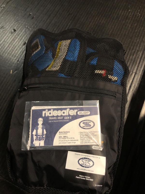 Photo 3 of (used) Ride Safer Travel Vest with Zipped Backpack-Wearable, Lightweight, Compact, and Portable Car Seat. Perfect for Everyday use or Rideshare, Travel, and Rental Car. (MEDIUM)