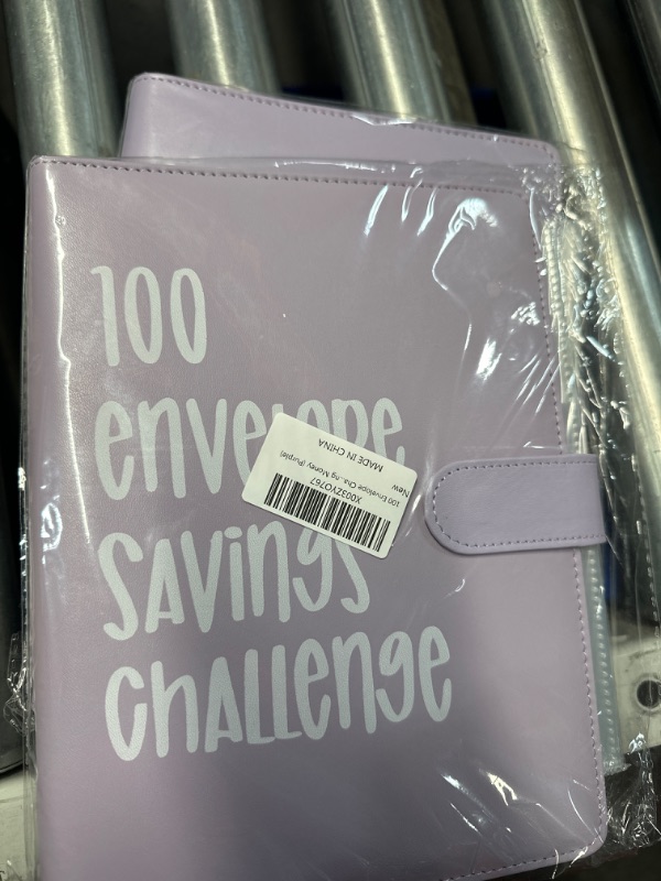 Photo 3 of 100 Envelope Challenge Binder, Easy and Fun Way to Save $5,050, Savings Challenges Binder,Budget Binder with Cash Envelopes, Suitable for Budgeting Planner & Saving Money (Purple)