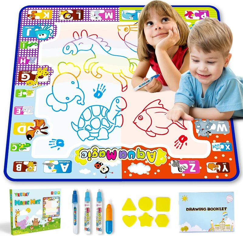 Photo 1 of  Water Doodle Mat,Learing Toys for 3,4 Year Old Girls/Boys - Mess Free Painting Writing Doodle Activity Mat - Ideal Gifts for Aged 3+ Toddler, Kids