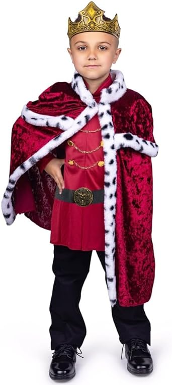 Photo 1 of **MISSING BELT** Dress Up America King Costume for Boys - Regal Prince Costume Set - Kids Royal King Outfit Large