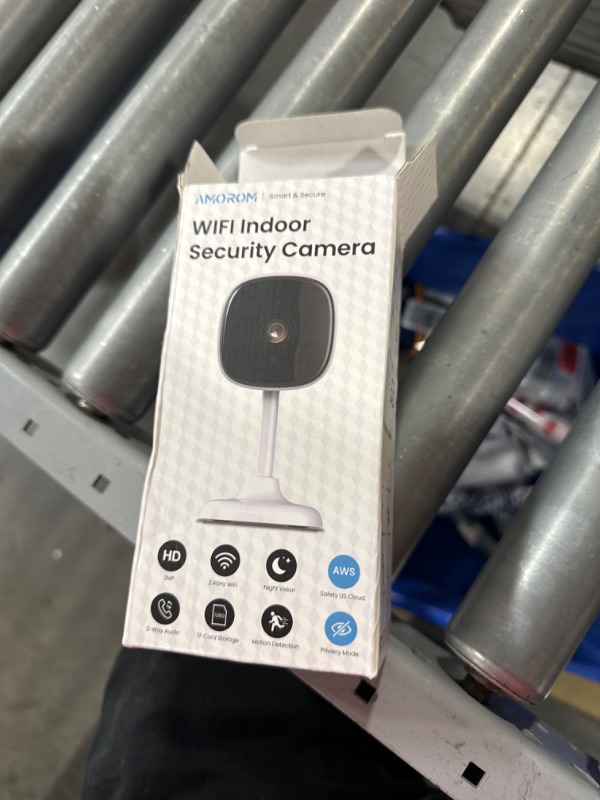 Photo 3 of **USED**WiFi Indoor Camera for Home Security, 24/7 Recording Camera for Office/House/Apartment Surveillance,SD Card/Cloud Storage, 2-Way Audio,Night Vision,AI Detection, Alexa/Google Assistant Supported