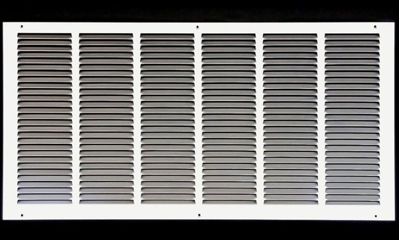 Photo 1 of **READ NOTES**26"w X 14"h Steel Return Air Grilles - Sidewall and Ceiling - HVAC Duct Cover - White [Outer Dimensions: 27.75"w X 15.75"h]
