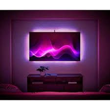 Photo 1 of 55" to 65" TV RGB Color Sensing Dimmable Plug-In LED Black TV Backlight with Remote Control
