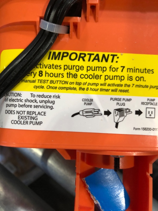 Photo 3 of (see all images) EVAP COOLER PUMP ORNG