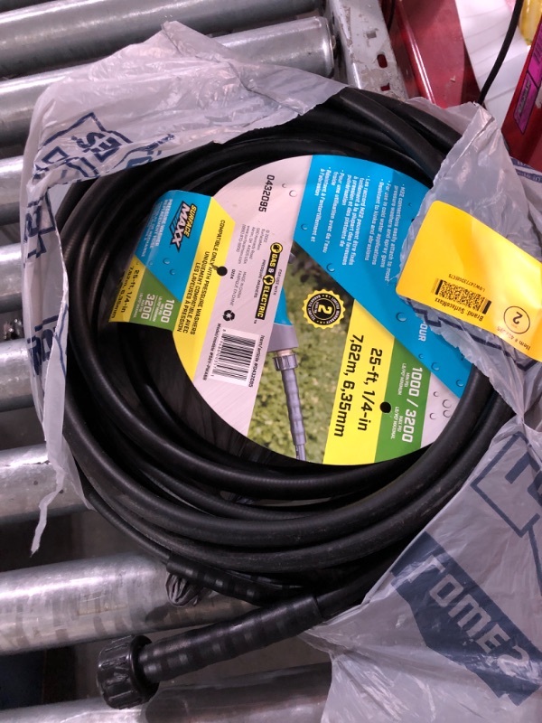 Photo 2 of Blue Hawk 1/4-in x 25-ft Rubber Pressure Washer Hose