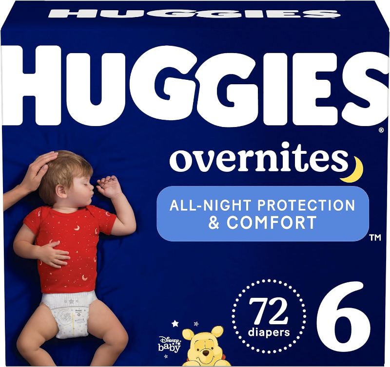 Photo 1 of Huggies Size 6 Overnites Baby Diapers: Overnight Diapers, Size 6 (35+ lbs), 72 Ct
