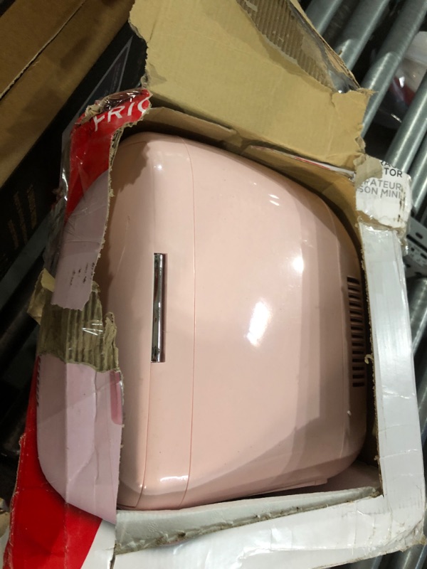 Photo 2 of **NONREFUNDABLE**FOR PARTS OR REPAIR**SEE NOTES**
FRIGIDAIRE EFMIS462-PINK 12 Can Retro Mini Portable Personal Fridge/Cooler for Home, Office or Dorm, Pink PINK Cooler