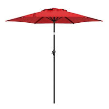 Photo 1 of **PARTS ONLY NON-REFUNDABLE READ NOTES**Style Selections 7.5-ft Steel Red Push-button Tilt Market Patio Umbrella
