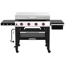 Photo 1 of **Parts** Propane Gas Grill 36 in. Flat Top Griddle in Black with Stainless Steel Lid
