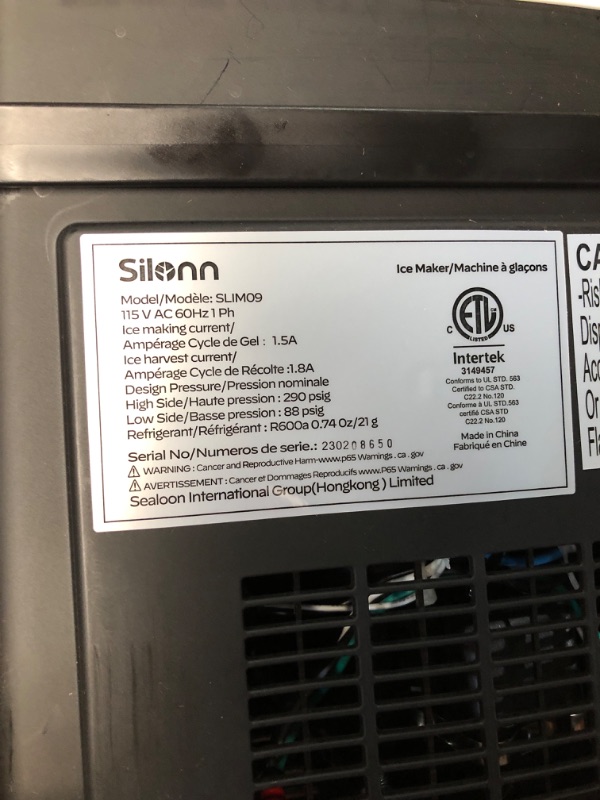 Photo 3 of (READ FULL POST) Silonn Ice Maker Countertop, Portable Ice Machine with Carry Handle, Self-Cleaning Ice Makers with Basket and Scoop, 9 Cubes in 6 Mins, 26 lbs per Day, Ideal for Home, Kitchen, Camping, RV
