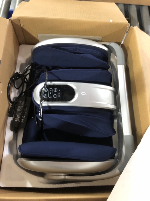 Photo 2 of ****NON REFUNDABLE NO RETURNS SOLD AS IS***PARTS ONLY**
MIKO Shiatsu Foot Massager Machine Deep Tissue Massage Improves Circulation, Blood flow with Deep Kneading, Heat Therapy - Plantar Fasciitis, Neuropathy, Diabetics Fits Up to Size15 Silver-blue