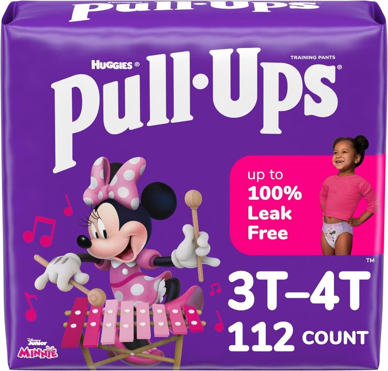 Photo 1 of Pull-Ups Girls' Potty Training Pants, Size 3T-4T Training Underwear (32-40 lbs), 112 Count (4 Packs of 28)