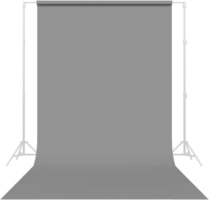 Photo 1 of **MINOR DAMAGE CUT ON SIDE STILL SEEMS FUNCTIONAL**
Savage Seamless Paper Photography Backdrop - Color #56 Fashion Gray, Size 86 Inches Wide x 36 Feet Long, Backdrop for YouTube Videos, Streaming, Interviews and Portraits - Made in USA