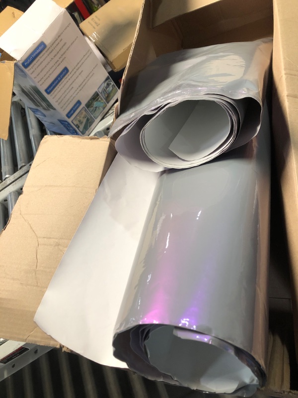 Photo 2 of **MINOR DAMAGE BENT UP**
XhuangTech Chameleon Vinyl Wrap Grey to Purple Adhesive Car Body Film Sticker Decal Sheet Roll Air Bubble Release DIY (Grey to Purple, 60" x 9.84FT?1.52M x 3M) Grey to Purple 60" x 9.84FT?1.52M x 3M)