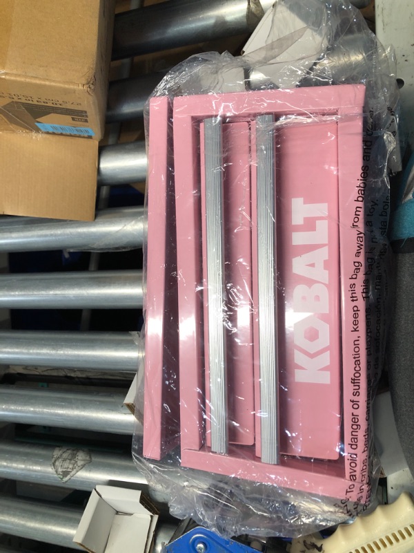 Photo 3 of **MAJOR DAMAGE TO FRAME**
Kobalt Mini 10.83-in 2-Drawer Pink Steel Tool Box