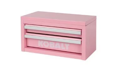 Photo 1 of **MAJOR DAMAGE TO FRAME**
Kobalt Mini 10.83-in 2-Drawer Pink Steel Tool Box