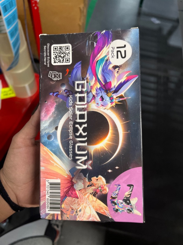 Photo 2 of Galaxium Solar Eclipse Glasses Kids AAS Approved 2024 - Galaxium [12 Pack] Mix Unicorn & Princess Design - ISO 12312-2 & CE Certfied