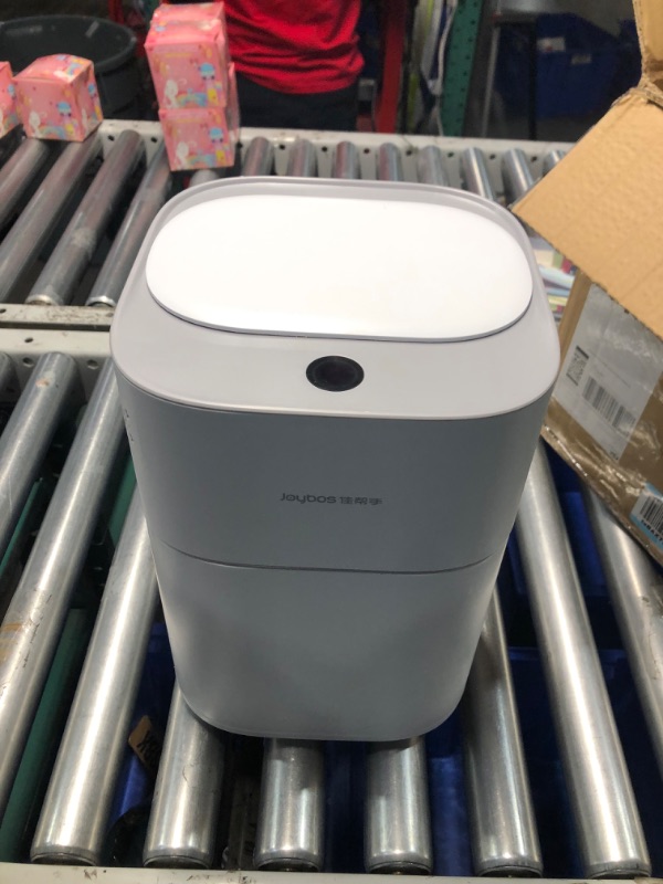 Photo 2 of **MISSING POWER CORD**
MOPALL 4 Gallon Touchless Bathroom Trash Can,Auto-Absorption Motion Sensor Trash Can with Automatic lid,Waterproof Smart Small Trash Can with Lid for Bathroom,Kitchen,Bedroom,White Square