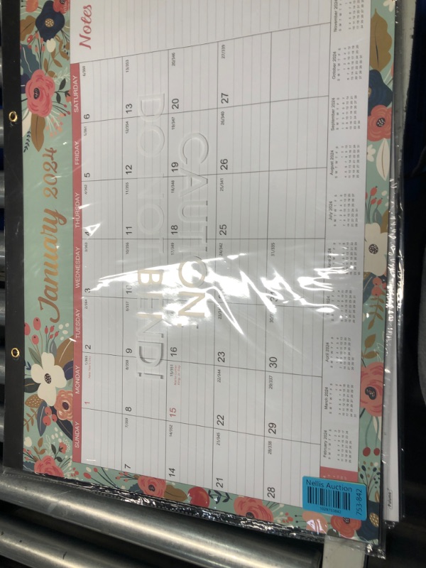 Photo 2 of **USED LIKE NEW**024-2025 Desk Calendar - Jul 2024 - Dec 2025, 18 Months Large Monthly Desk Calendar, 22" x 17", Desk Pad, Large Ruled Blocks, To-do List & Notes, Best Desk/Wall Calendar for Planning and Organizing