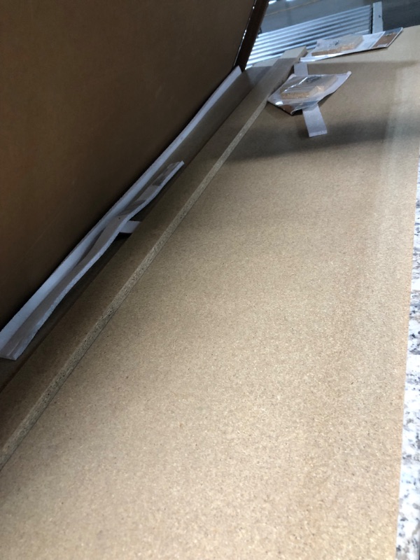 Photo 3 of ***MINOR DAMAGE TO CORNERS STILL FUNCTIONAL***
Wilsonart 6 ft. Straight Laminate Countertop Kit Included in Textured Typhoon Ice with Eased Edge and Backsplash