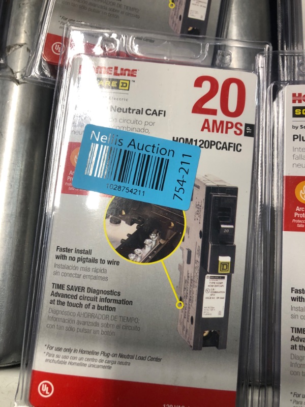 Photo 1 of **NEW SEALED**
Homeline 20 Amp Single-Pole Plug-On Neutral Dual Function (CAFCI and GFCI) Circuit Breaker