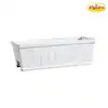 Photo 1 of **MINOR DAMAGE PREV USED AND SCRATCHES**
28 in. Eden Medium White Resin Window Box Rail Planter (28 in. L x 12 in. W x 12 in. H)