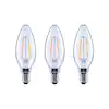 Photo 1 of **BUNDLE OF 2 NON- REFUNDABLE**
25-Watt Equivalent B11 Dimmable E12 Candelabra ENERGY STAR Clear Glass Vintage LED Light Bulb Soft White (3-Pack)