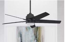 Photo 1 of ***NON-REFUNDABLE NO RETURNS SOLD AS IS**PARTS ONLY***Harbor Breeze Flanagan II 52-in Matte Black Color-changing Indoor Ceiling Fan with Light and Remote (5-Blade)