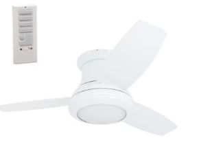 Photo 1 of **MINOR SCRATCHES-MISSING REMOTE**
Harbor Breeze Sailstream 44-in White Indoor Flush Mount Ceiling Fan with Light and Remote (3-Blade)