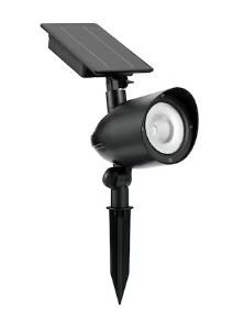 Photo 1 of **MINOR DAMAGE BROKE PIECE STILL SEEMS FUNCTIONAL WITH REPAIR**
Harbor Breeze Color-Changing 120-Lumen Black Solar LED Flood Light