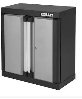 Photo 1 of **MINOR SCRATCHES**
Kobalt Steel Wall-mounted Garage Cabinet in Silver (28-in W x 28-in H x 12.5-in D)