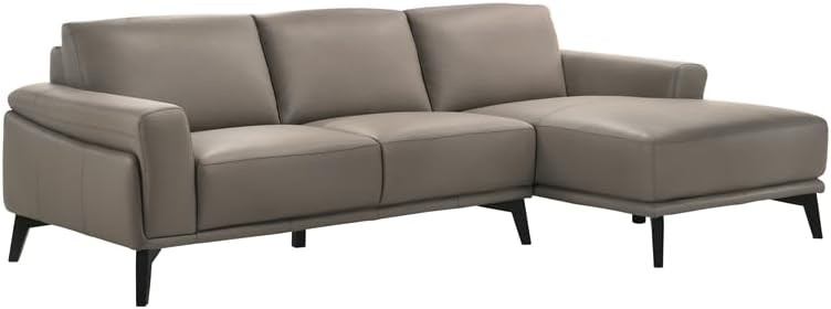 Photo 1 of **PARTS ONLY INCOMPLETE ITEM JUST MAIN PART COUCH NON- REFUNDABLE**
New Classic Furniture Lucca 2pc Leather Left Loveseat/Right Chaise in Slate Gray