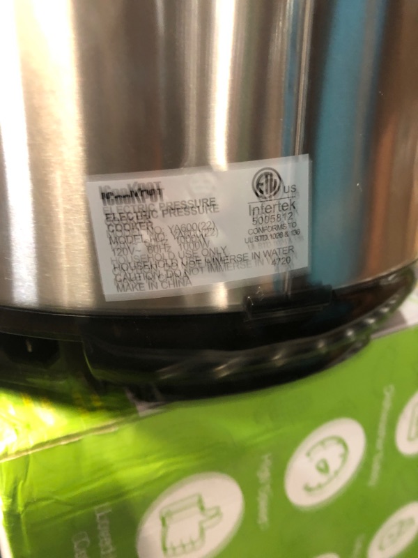 Photo 3 of **MISSING POWER CORD AND ACCESSORIES**
9 in 1 Electric Pressure Cooker,Slow Cook,Rice/Grain Cooker,Steamer,With Non-Stick Coating Inner Pot,Stainless Steel,6 Quart