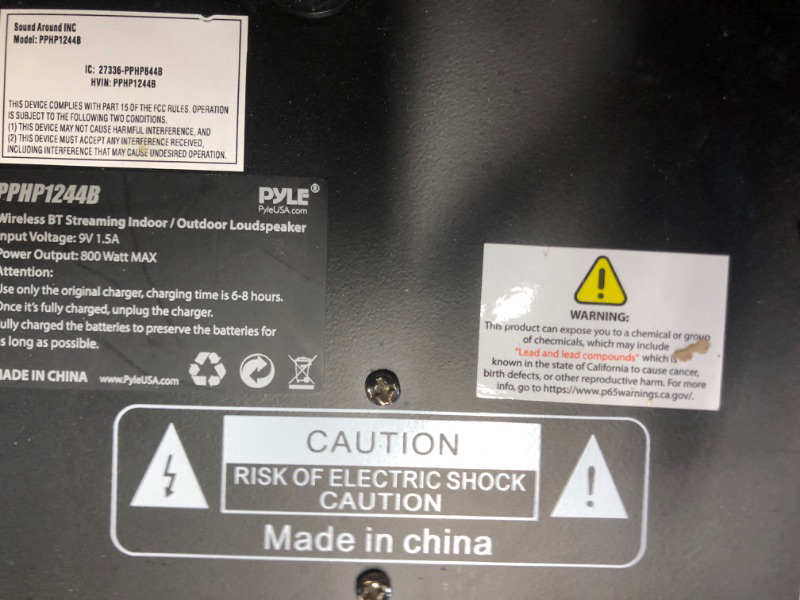 Photo 3 of **READ NOTES**Pyle Wireless Portable PA Speaker System - 800W High Powered Bluetooth & FM Radio-PPHP1244B & Pyle-Pro Includes 15ft XLR Cable to 1/4'' Audio Connection, Connector, Black, 10.10in. x 5.00in. x 3.30in.