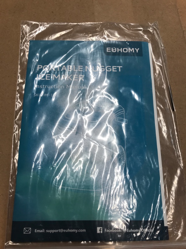 Photo 1 of EUHOMY Nugget Ice Maker Countertop with Handle, Ready in 6 Mins, 33lbs/24H, Removable Top Cover, Auto-Cleaning, Portable Pebble Ice Maker with Basket and Scoop, for Home/Party/Camping. (Black) 