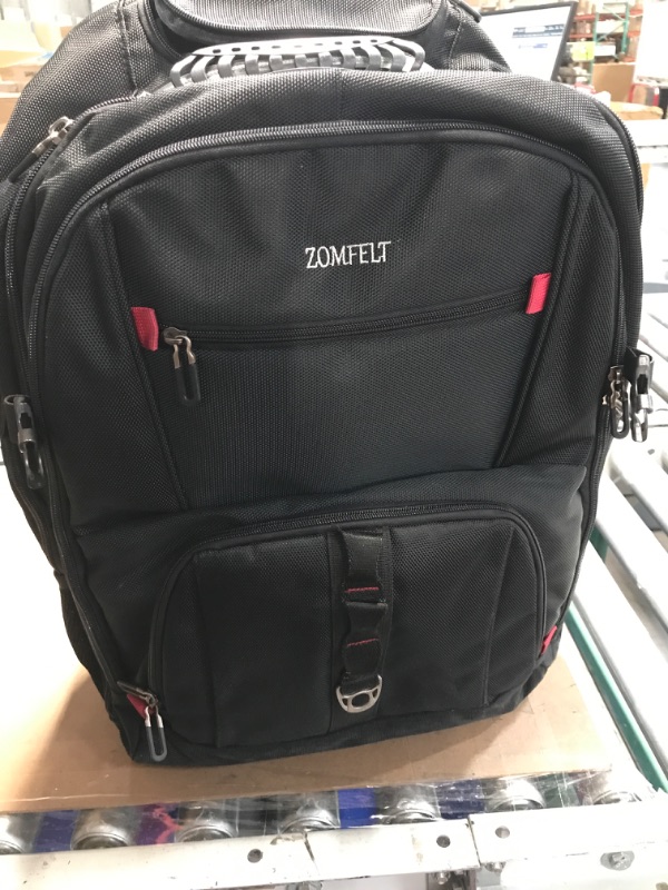 Photo 2 of ****READ NOTES****
Rolling Backpack, ZOMFELT Wheeled Backpack with 3 Travel Luggage Organizers, Water Resistant Rolling Laptop Backpack for Travel Work College, Luggage Business Bag for Men Women Fits 17.3 Inch Notebook