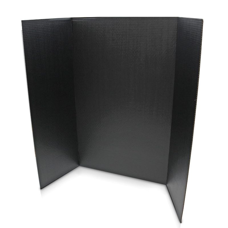 Photo 1 of Flipside Products 36” x 48” Project Boards for Presentations, Science Fair, School Projects, Event Displays and Trifold Picture Board, Proudly Made in USA - Black - 3 Pack