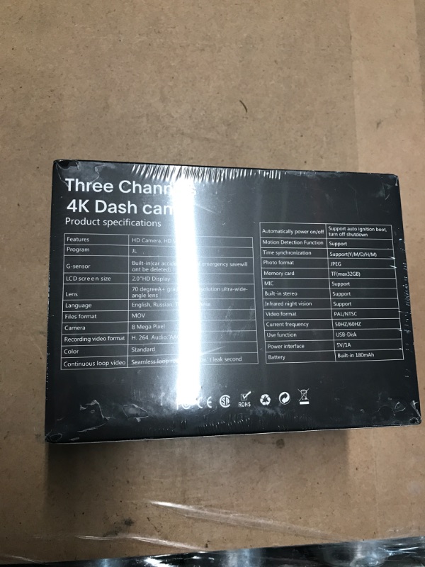 Photo 1 of Dash Camera for Cars,4K Full UHD Car Camera Front Rear with Free 32GB SD Card,Built-in Super Night Vision,2.0'' IPS Screen,170°Wide Angle,WDR, 24H Parking Mode, Loop Recording