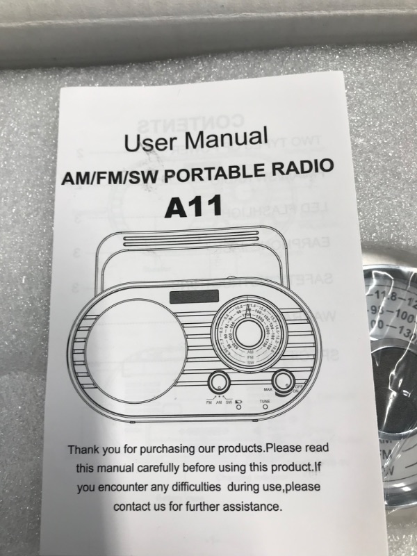 Photo 4 of Portable AM FM SW Radio,4000mAh Rechargeable Transistor Radio with 2 Modes Flashlight,Big Speaker,Large Dial,Earphone Jack, USB Type-C,4 AA Battery Operated Radio with Best Reception for Home&Outdoor