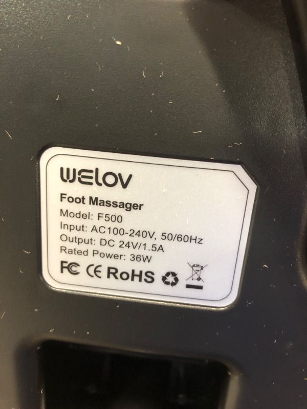 Photo 3 of ***USED - POWERS ON - UNABLE TO TEST FURTHER***
WELOV Foot Massager Machine for Neuropathy Pain, Deep Kneading Shiatsu Foot Massager for Plantar Fasciitis, 2 Heating Levels for Blood Circulation, 5 Massager Intensities, Fits Feet Up to Men Size 12 Grey