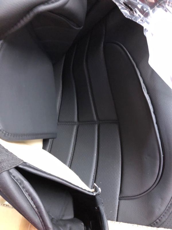 Photo 1 of AOOG Leather Car Seat Covers, Leatherette Automotive Vehicle Cushion Cover for Cars SUV Pick-up Truck, Universal Non-Slip Vehicle Cushion Cover Waterproof Protectors Interior Accessories, Front Pair FRONT PAIR BLACK