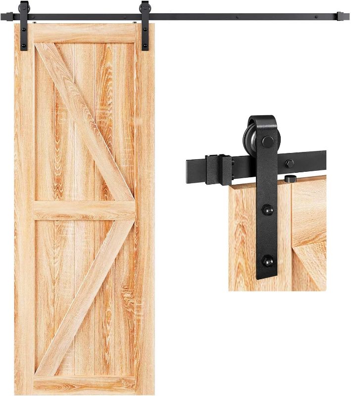 Photo 1 of **NEW SEALED**
EaseLife 30in x 84in Sliding Barn Door with 5.5FT Barn Door Hardware Track Kit Included,Solid MDF Slab Covered with Water-Proof & Scratch-Resistant PVC Surface,DIY Assembly,Easy Install,White,V Frame
Visit the EaseLife Store