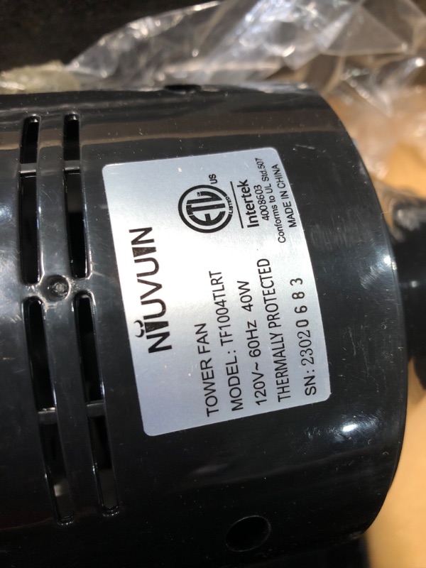 Photo 5 of ***USED - LIKELY MISSING PARTS - UNABLE TO VERIFY FUNCITONALITY***
Tower Fan, 33-Inch Cooling Fans That Blow Cold Air Portable Space-Saving Bladeless Fan 3 Modes 3 Speeds 12-Hour Timer 70° Oscillating Quiet Tower Fan with Remote for Bedroom and Home Offic