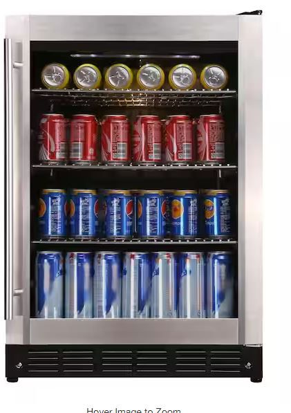 Photo 1 of 
Magic Chef
Beverage 23.4 in. 154 (12 oz.) Can Beverage Cooler, Stainless Steel