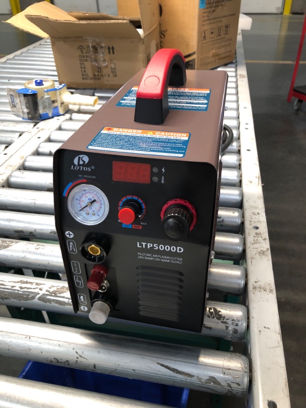 Photo 5 of (READ FULL POST) LOTOS LTP5000D Plasma Cutter, 2024 Upgraded 5/8" 16mm Clean Cut 3/4" 20mm Severance Cut 50A Non-Touch Pilot Arc Plasma Metal Cutter Machine, Plasma Cutting Equipment, Dual Voltage 120V or 240V, Brown 50A Pilot Arc 5/8 Inch Clean Cut