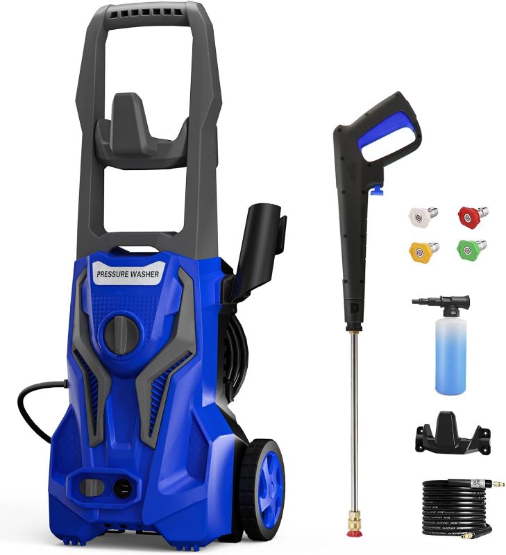 Photo 1 of 
4200 PSI 2.8 GPM Pressure Washer Powered - Electric Power Washer for Cars Washing with 25FT Pressure Hose, Blue