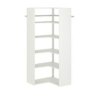 Photo 1 of **Just A REFERNCE** 
WALL MOUNT 
30 in. W White Corner Unit Wall Mount 6-Shelf Wood Closet