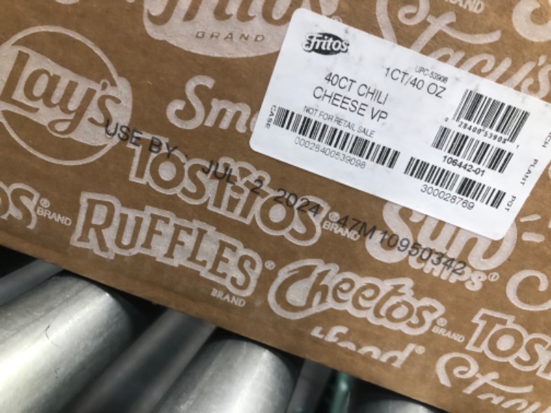 Photo 1 of ***EXP:7/2/24***NON REFUNDABLE*** Fritos Corn Chips, Chili Cheese, 1 Ounce (Pack of 40) Chili Cheese 1 Ounce (Pack of 40)