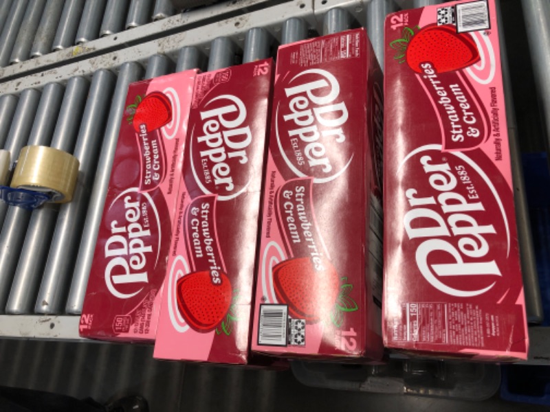 Photo 2 of ***(EXP: 04/28/2025)-NONREFUNDABLE-BUNDLE OF 4***
Dr Pepper Strawberries and Cream Soda, 12 fl. oz. Cans, 12 Pack 