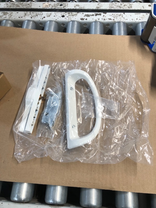 Photo 1 of **MISSING KEYS, THUMB LATCH, SCREWS**
HauSun Patio Sliding Door Handle Set with Lock Key Cylinder,Mortise Lock and Face Plate,Complete Replacement Handle Lock Set Fits Door Thickness from 1-1/2" to 1-3/4",Reversible Design